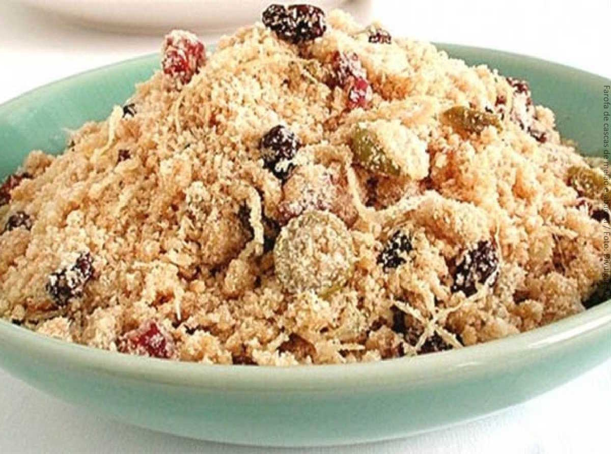 Farofa de cascas melão e abacaxi / Foto:  BIO-MUNDO