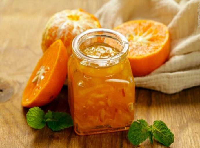Compota de cascas de laranja com farinha de linhaça